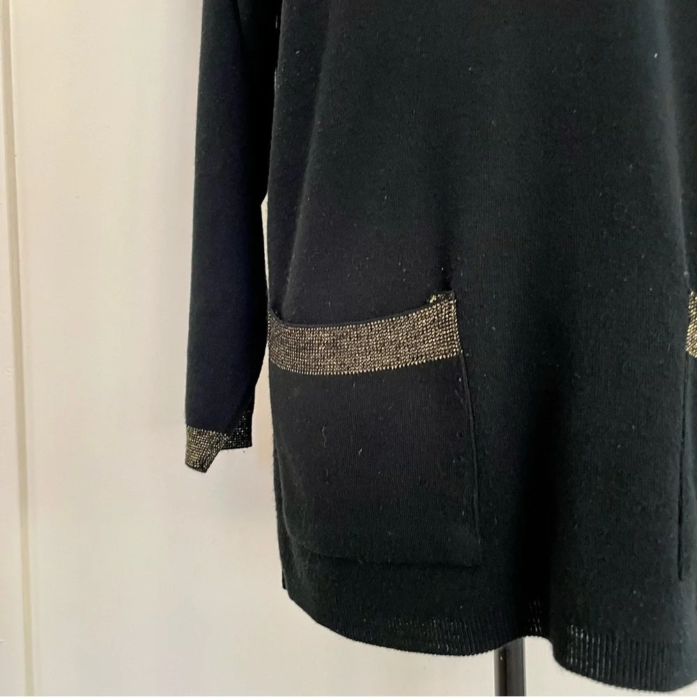 Vintage 90s Metallic Tunic Sweater - Picture 3 of 4